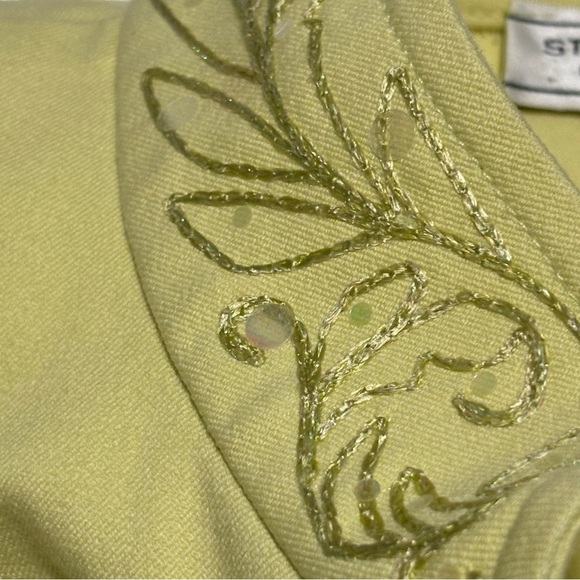 ST. JOHN PANTS SUIT YELLOW SIZE LARGE EXCELLENT CONDITION - Picture 5 of 15